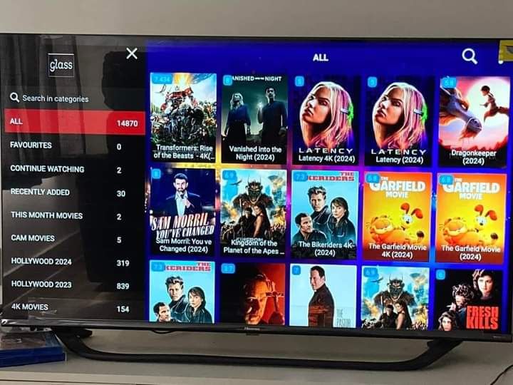 Layerseven TV review showing IPTV on television
