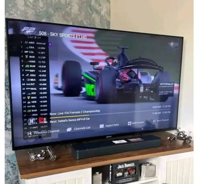 Layerseven TV review showing IPTV on television