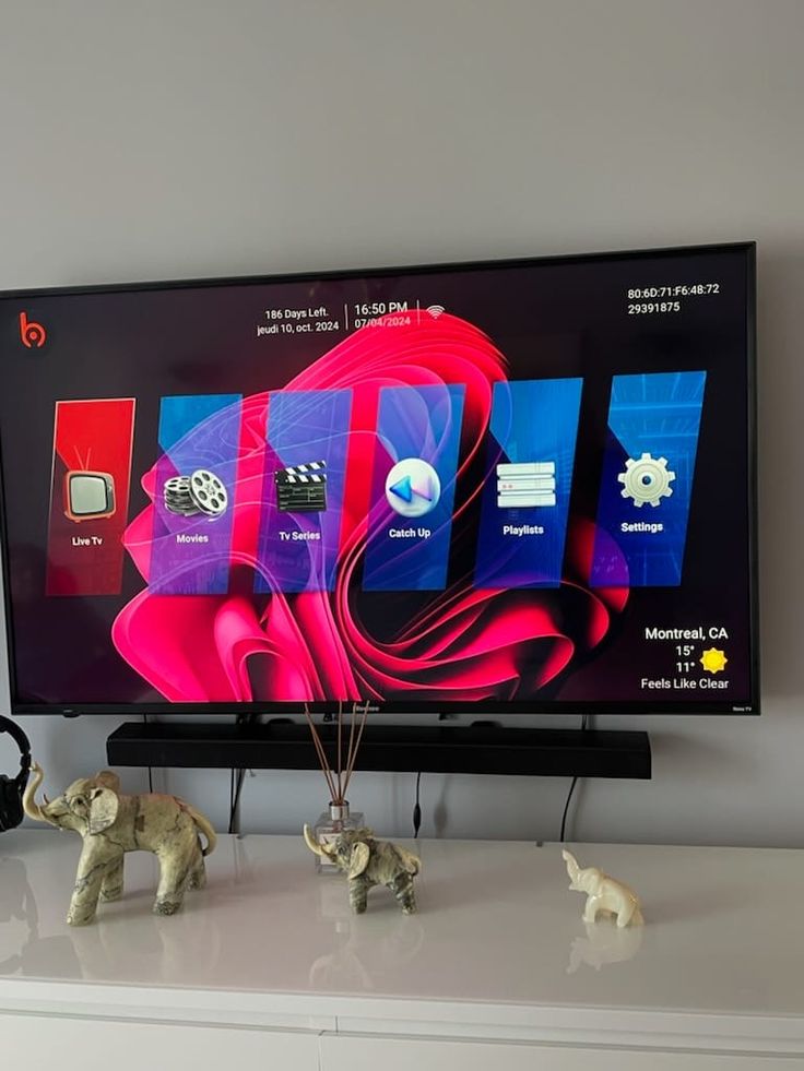 Layerseven TV review showing IPTV on television