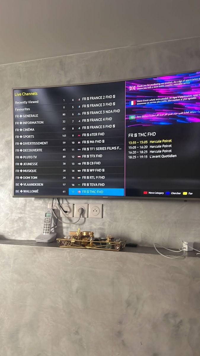 Layerseven TV review showing IPTV on television